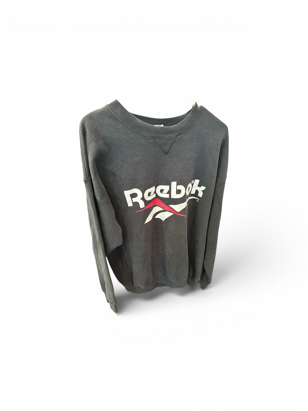 Vintage Reebok Black Sweatshirt with Red and Black Logo. Great condition. Sz XL